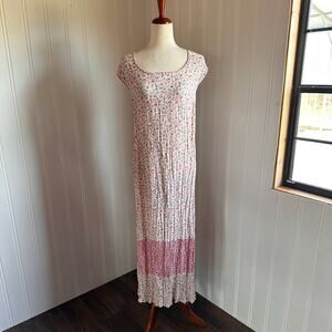 Vintage 90s Volup Cottage Floral Maxi Dress 3x